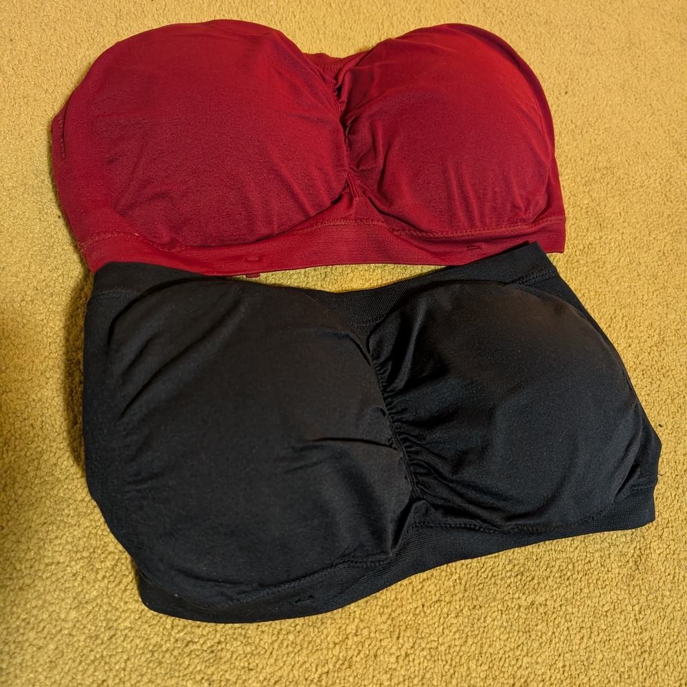 Zenana Outfitters Burgundy and Navy Bandeau Tops